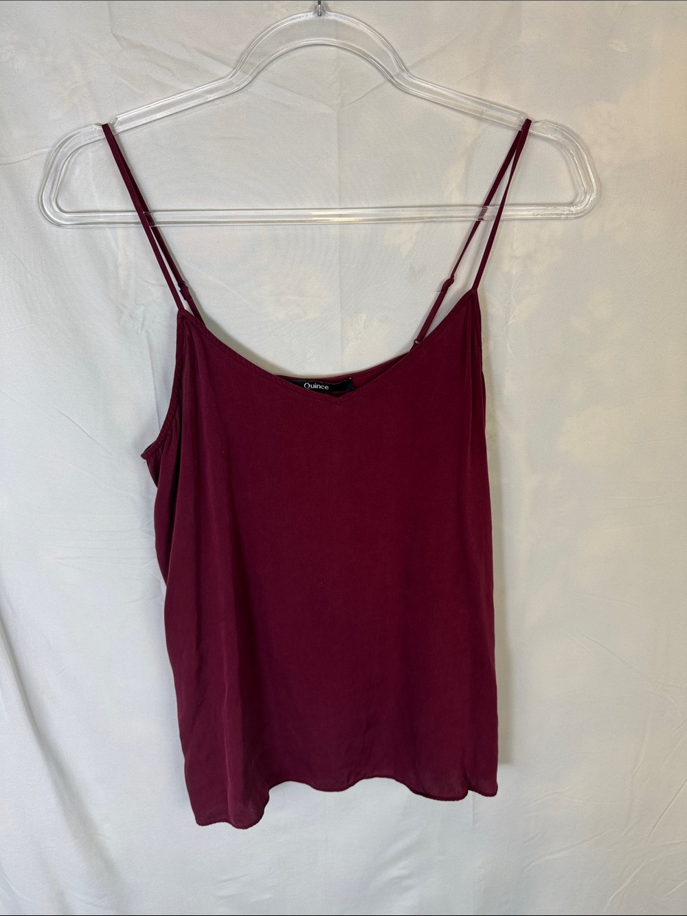 Quince Women's Wine Spaghetti Strap Cami Top